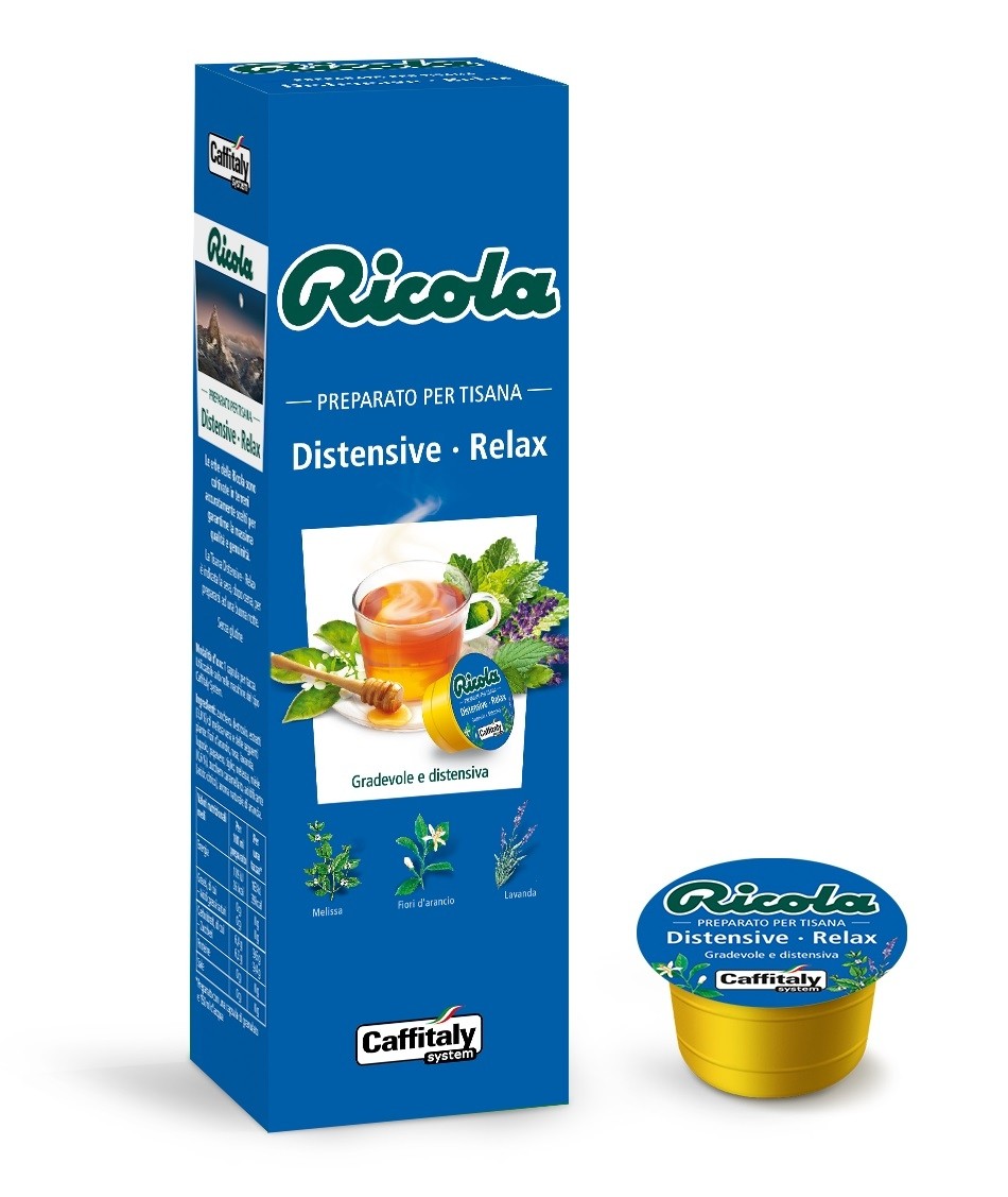 10 capsule Caffitaly tisana Ricola Distensive Relax