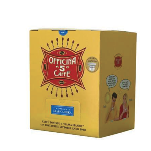 100 Capsule Nespresso Aroma Decaffeinato Officina 5 caffè