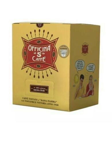 100 Capsule Nespresso Aroma Bar Officina 5 caffè -