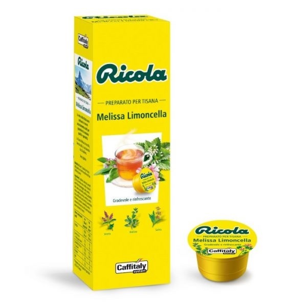 10 capsule Caffitaly tisana Ricola Melissa Limoncella
